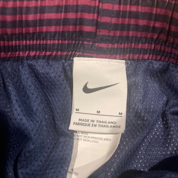 Nike Swim Men's Horizon Stripe 9" Medium Short Ghost Blue NESSC616 447 New Tags - Picture 3 of 6